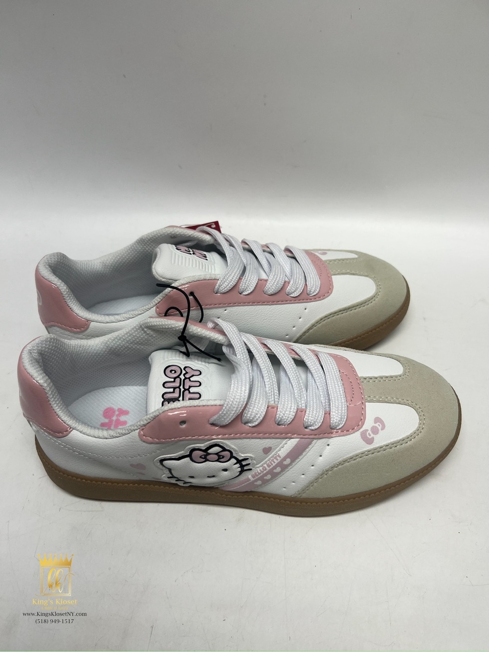 Hello Kitty Pink & White Low Top Sneakers - Picture 3 of 9